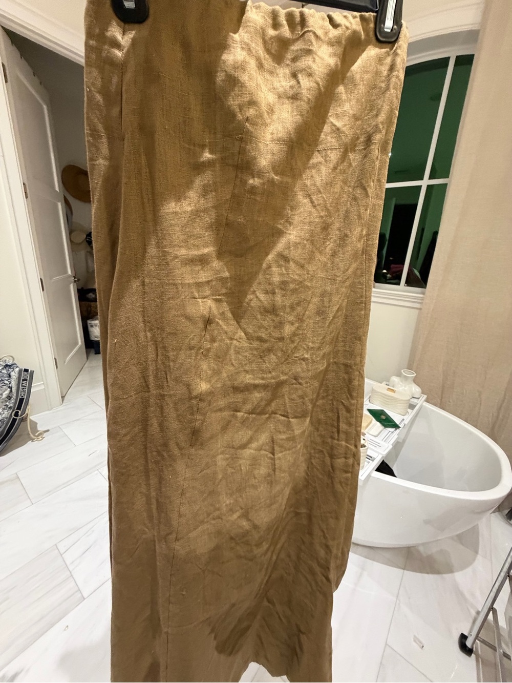 DISSH Strapless Maxi Dress in Tan